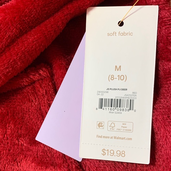 Women’s Joyspun Lounge Pants and  Fuzzy Soft Top with Reindeer design NWT - Picture 8 of 8